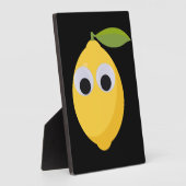 Googly Eyesと可愛いレモンキャラクター フォトプラーク (側面)