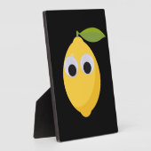 Googly Eyesと可愛いレモンキャラクター フォトプラーク (側面)