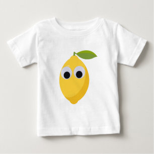 Googly Eyesと可愛いレモンキャラクター ベビーTシャツ
