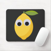Googly Eyesと可愛いレモンキャラクター マウスパッド (マウス)