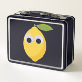 Googly Eyesと可愛いレモンキャラクター メタルランチボックス (裏面)