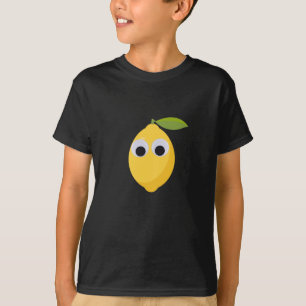 Googly Eyesと可愛いレモンキャラクター Tシャツ