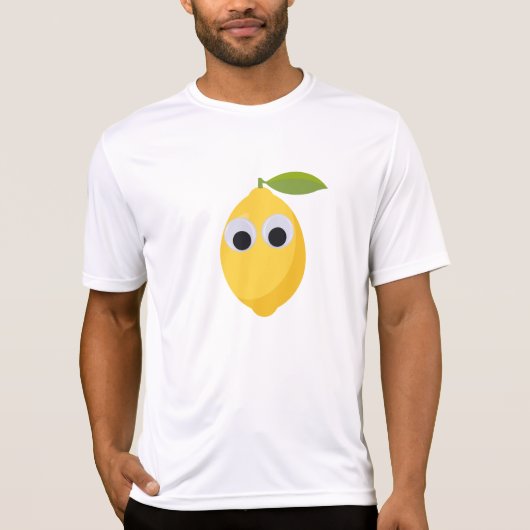 Googly Eyesと可愛いレモンキャラクター Tシャツ (正面)