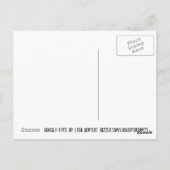 Googly Eyes白黒おもしろいユーモア ポストカード (裏面)