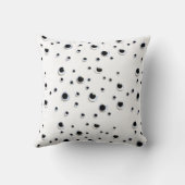 Googly Eyes白黒レッドトレンディーモノグラム クッション (裏面)