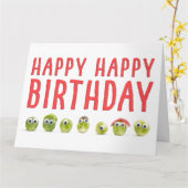 Googly Eyes Sprouts – 友人のためのおもしろい誕生日 カード (黄色い花)