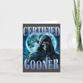 Goon Funny Gooning Meme Skeleton Certified Gooner  カード (正面)