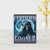 Goon Funny Gooning Meme Skeleton Certified Gooner  カード (黄色い花)