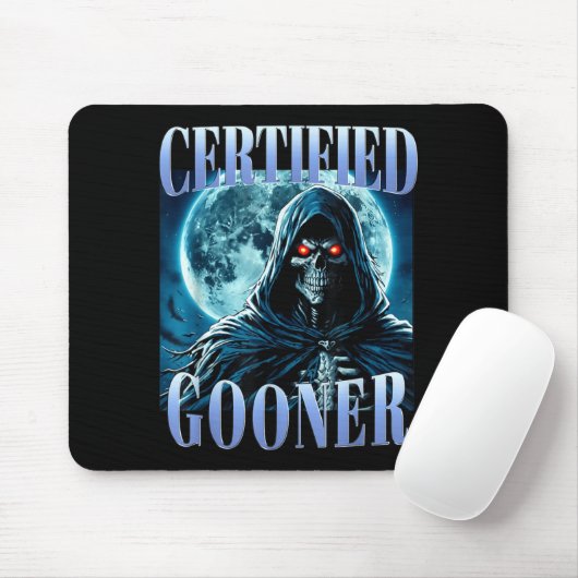 Goon Funny Gooning Meme Skeleton Certified Gooner  マウスパッド (マウス)