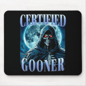 Goon Funny Gooning Meme Skeleton Certified Gooner  マウスパッド (正面)