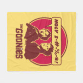 Gooniesのデータを実行 フリースブランケット (正面(横))