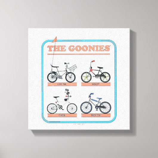 Gooniesの自転車図 キャンバスプリント (正面)