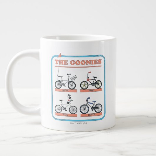 Gooniesの自転車図 ジャンボコーヒーマグカップ (左)