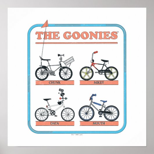 Gooniesの自転車図 ポスター (正面)