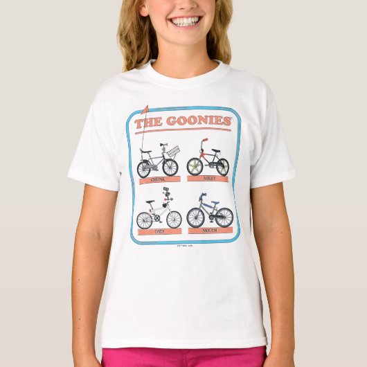 Gooniesの自転車図 Tシャツ (正面)