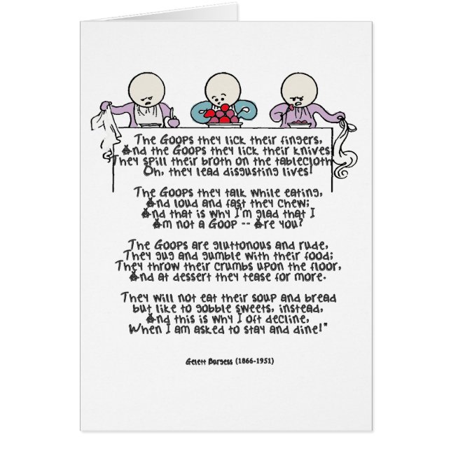 Goops彼らは彼らの指を舐めます (正面)