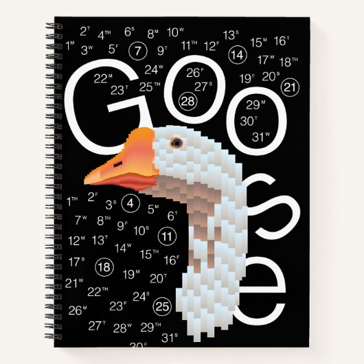  GOOSE: ピクセルアートの ノートブック (正面)
