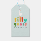 Goose Adoption Stuffie Blue Farm Birthday Favor ギフトタグ (正面)