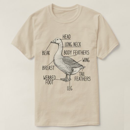 Goose Anatomy Diagram Tシャツ (デザイン正面)