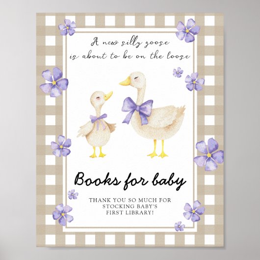 goose baby shower - books for baby ポスター (正面)