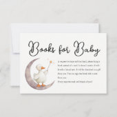 Goose Baby Shower Books Request card 招待状 (正面)