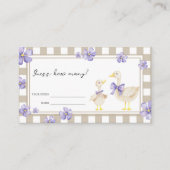 Goose baby shower - guess how many? エンクロージャーカード (正面)