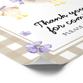 Goose baby shower - Thank you for coming ポスター (角)