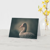 Goose Birdの自然写真 カード (黄色い花)
