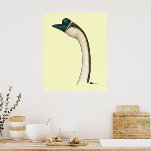Goose:  Brown Chinese Head ポスター (キッチン)