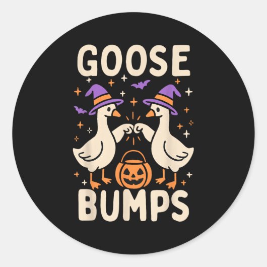 Goose Bumps Goosebumps Halloween Silly Meme Funny ラウンドシール (正面)