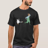 Goose Chasing Man - Untitled Goose Game  Tシャツ (正面)