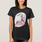 Goose Cherry Blossom Japanese Sakura Goose Tシャツ (正面)