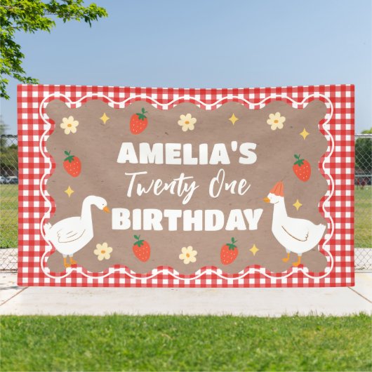 Goose craft Birthday party banner 横断幕 (外側)