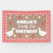 Goose craft Birthday party banner backdrop 横断幕 (横)