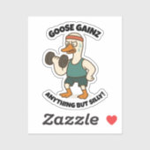 Goose Gainz – Funny Goose Gym Workout Design シール (シート)