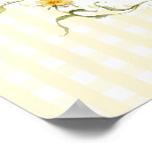 Goose Gender neutral Gingham Baby Shower Welcome ポスター (角)