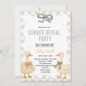 Goose Gender Reveal Invitation 招待状 (正面)