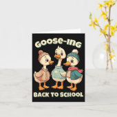 Goose-ing Back To School We Back Teacher Silly Goo カード (黄色い花)