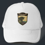 Goose Island State Park Texas Vintage キャップ<br><div class="desc">Goose Island State Park illustration. It is a state park in the U.S. state of Texas,  located north of the city of Rockport on the coast of the Gulf of Mexico.</div>