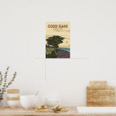 Goose Island State Park Texas Vintage  ポスター (キッチン)
