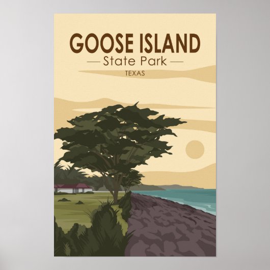 Goose Island State Park Texas Vintage  ポスター (正面)