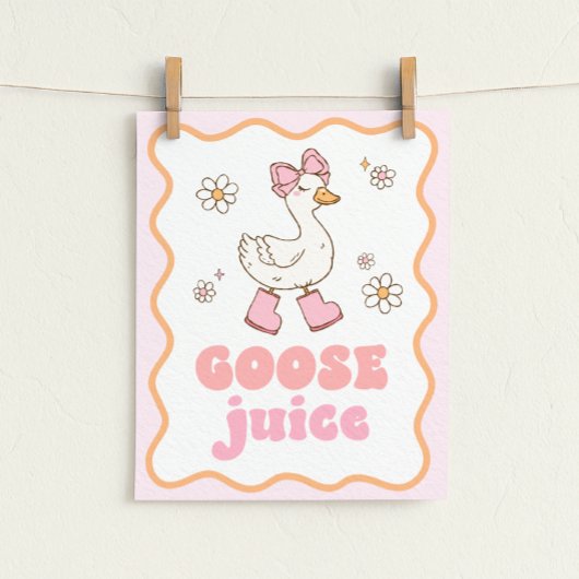 Goose Juice Table Sign ポスター