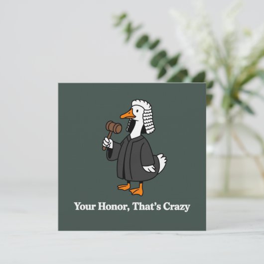 Goose Lawyer Law School Graduation Gift Funny  招待状 (スタンド正面)