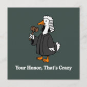 Goose Lawyer Law School Graduation Gift Funny  招待状 (正面)