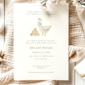Goose Nest Neutral Baby Shower Invitation 招待状