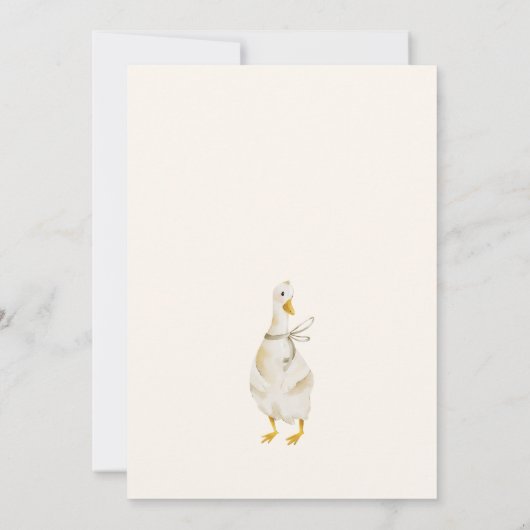 Goose Nest Neutral Baby Shower Invitation 招待状 (裏面)