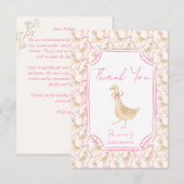 Goose nursery rhymes baby shower サンキューカード (正面/裏面)