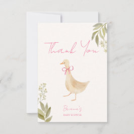 Goose nursery rhymes baby shower サンキューカード
