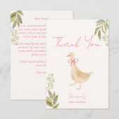 Goose nursery rhymes baby shower サンキューカード (正面/裏面)