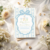 Goose nursery rhymes baby shower 招待状